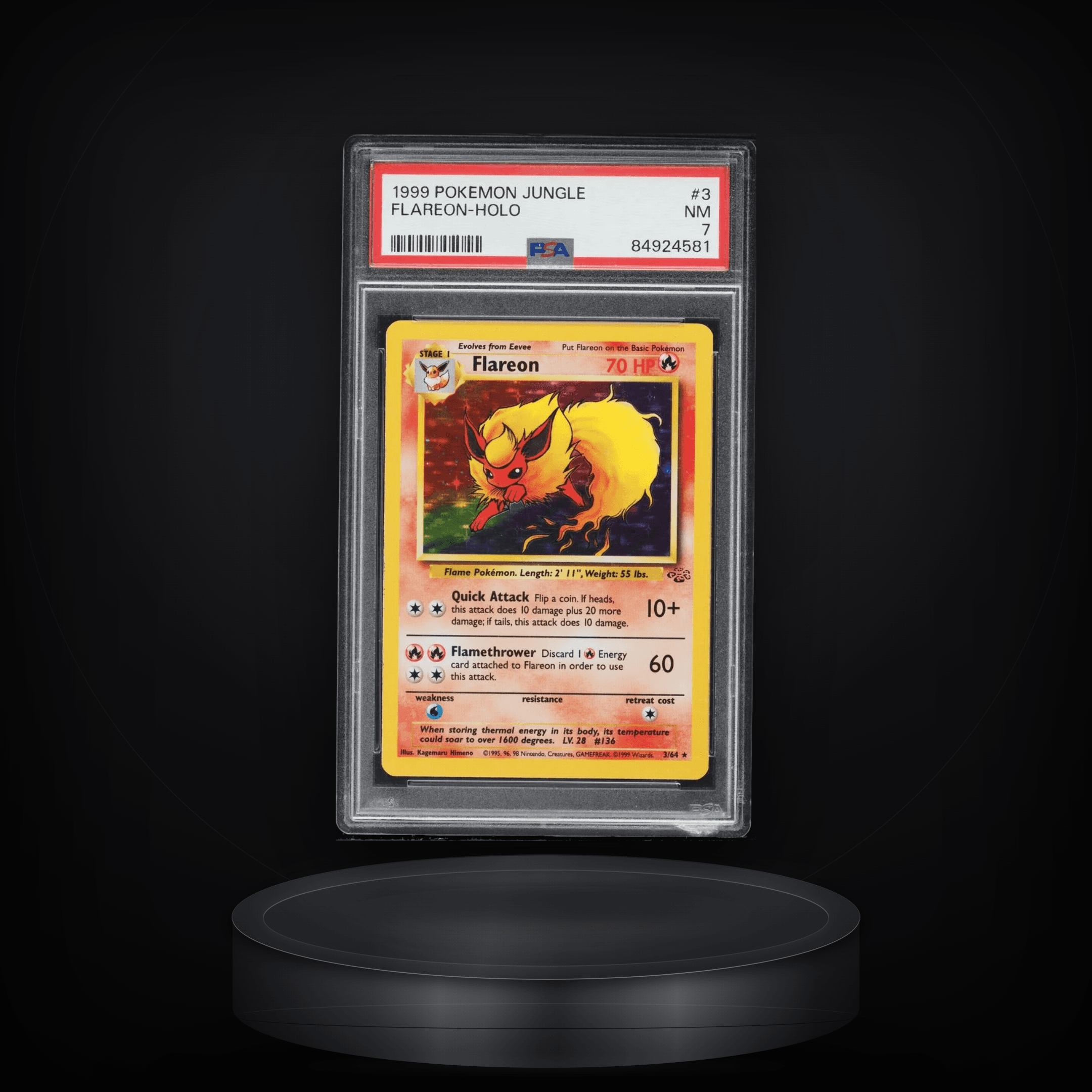 Flareon — Jungle #3 — PSA 7